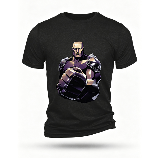 Black T-shirt, front print