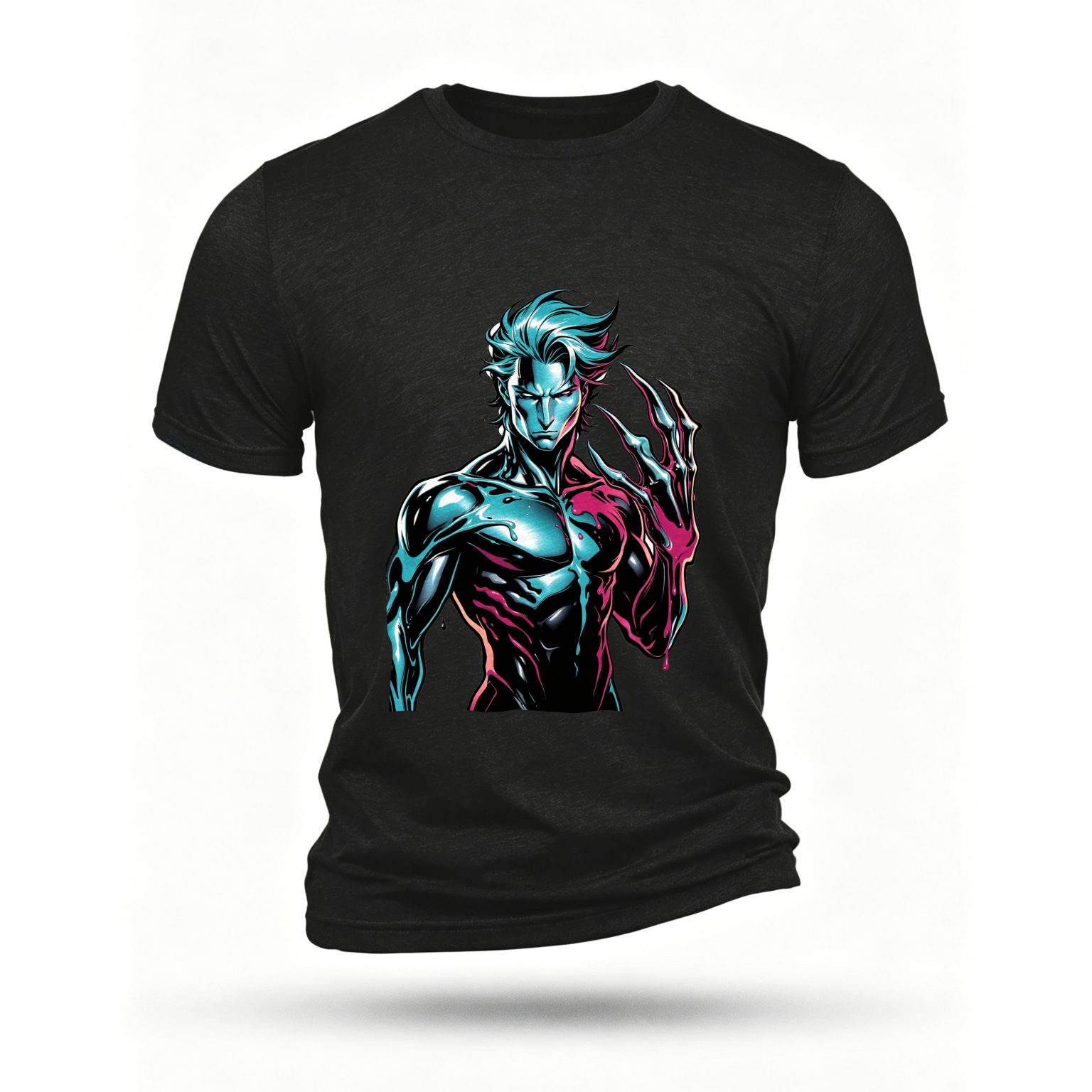 Black T-shirt, front print