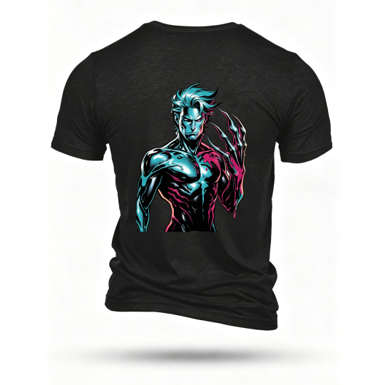 Black T-shirt, back print