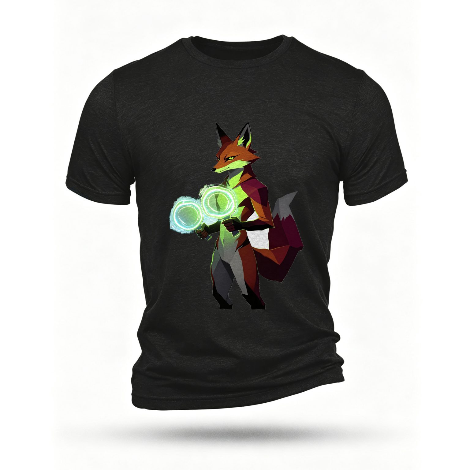 Black T-shirt, front print