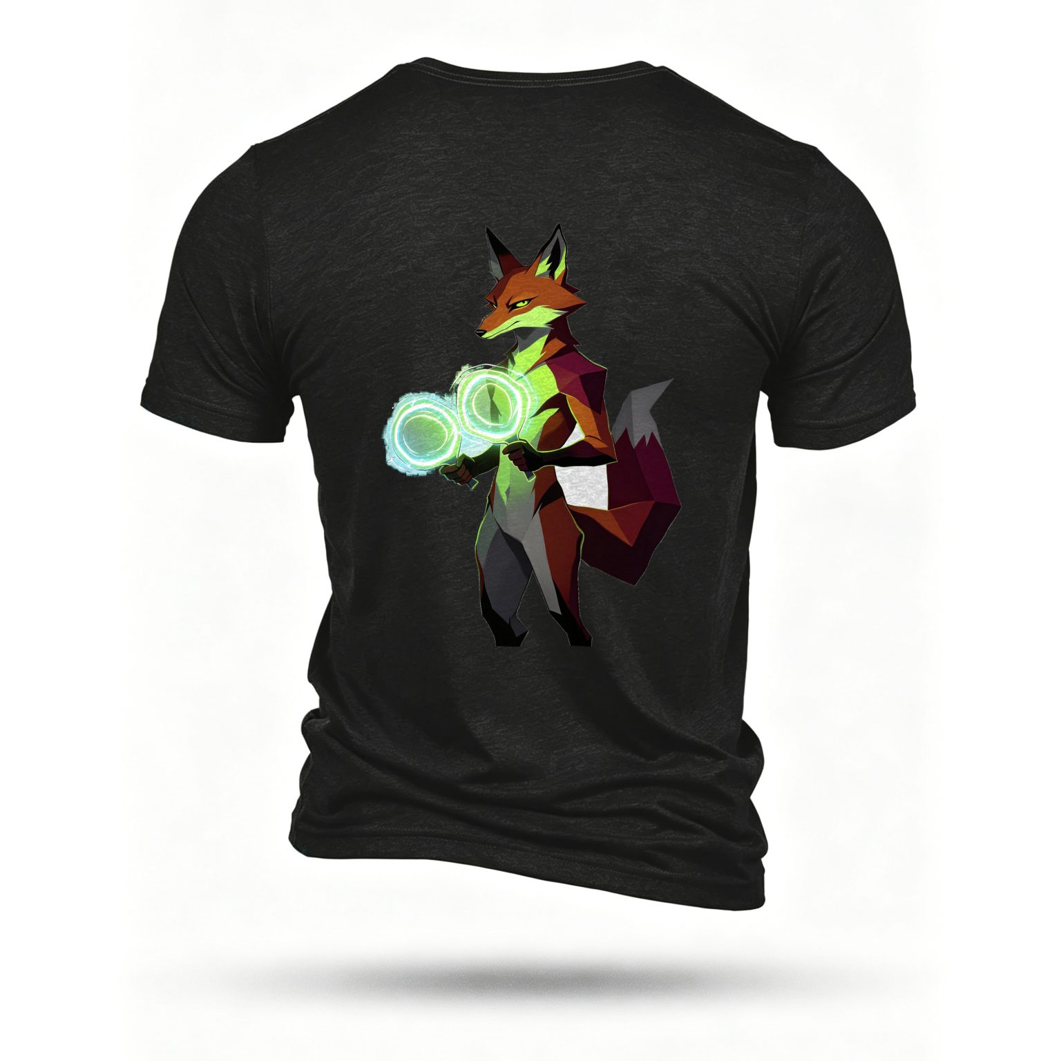 Black T-shirt, back print