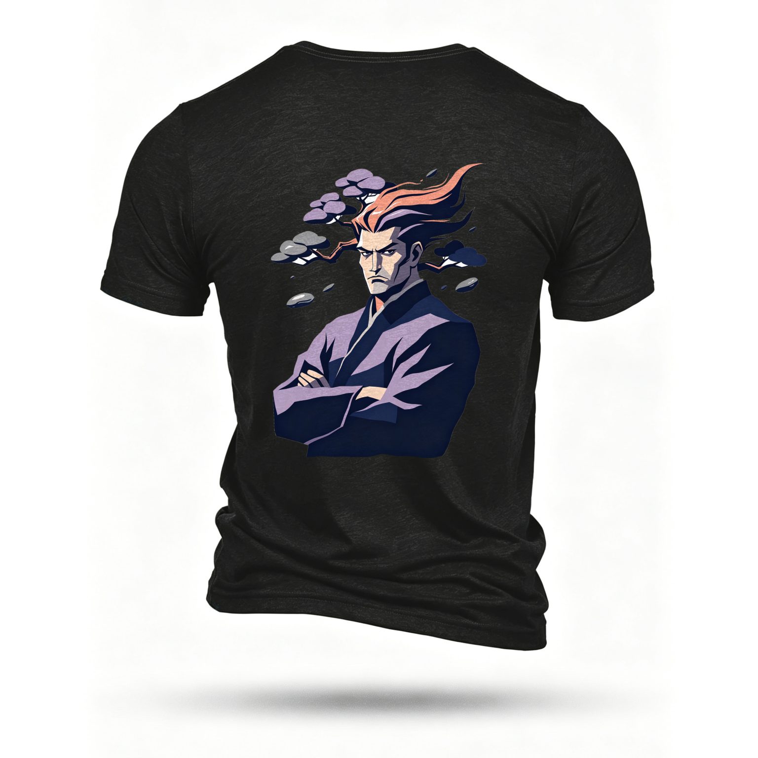 Black T-shirt, back print
