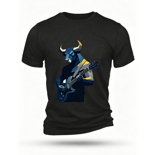 Black T-shirt, front print
