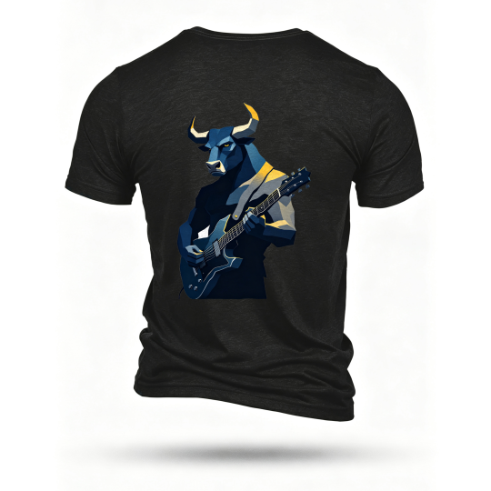 Black T-shirt, back print