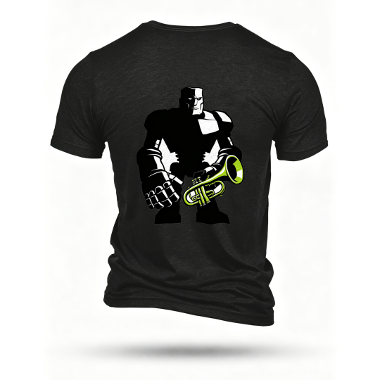 Black T-shirt, back print
