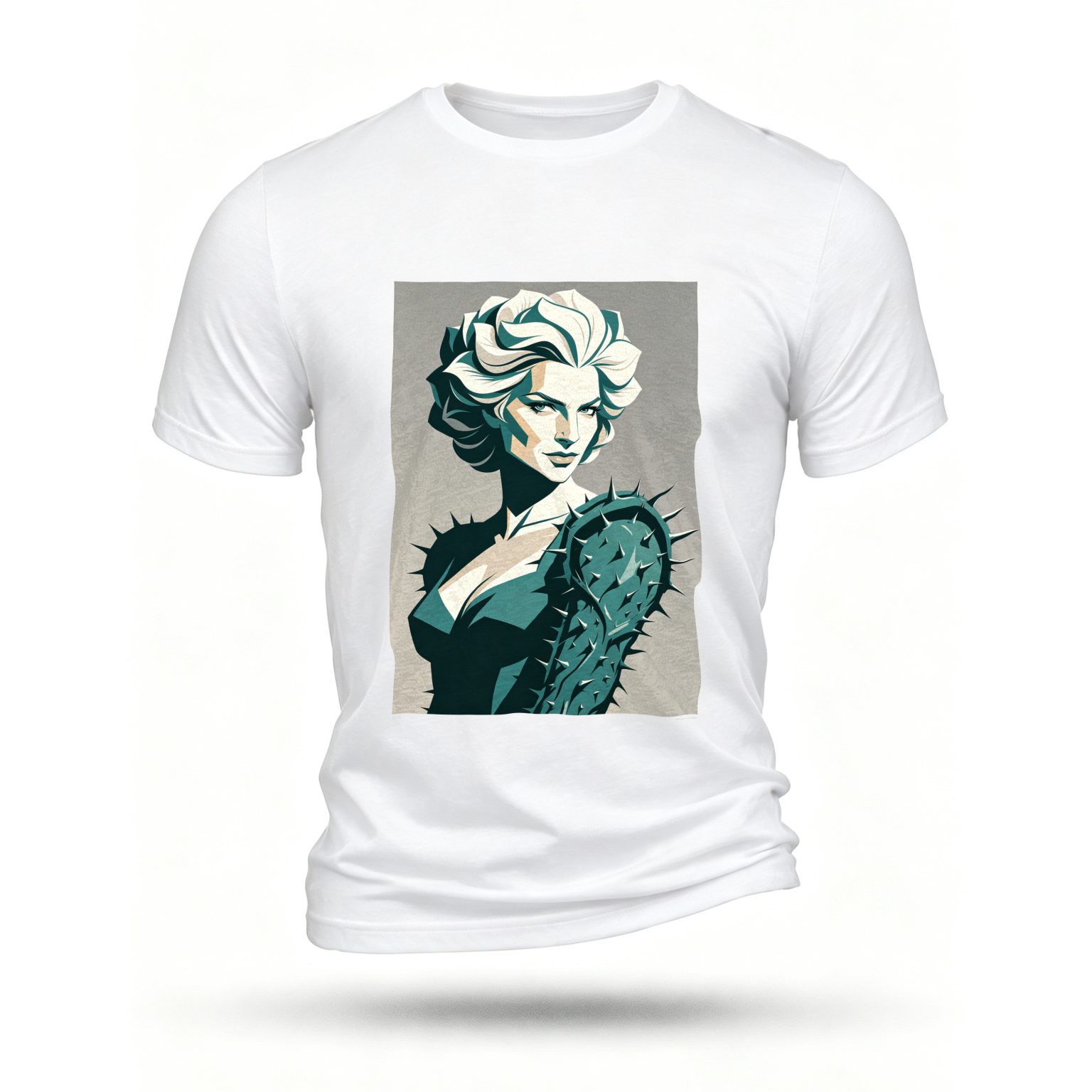 White T-shirt, front print