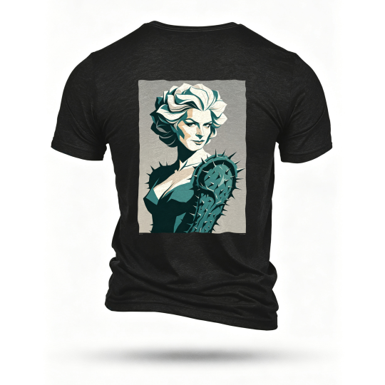 Black T-shirt, back print