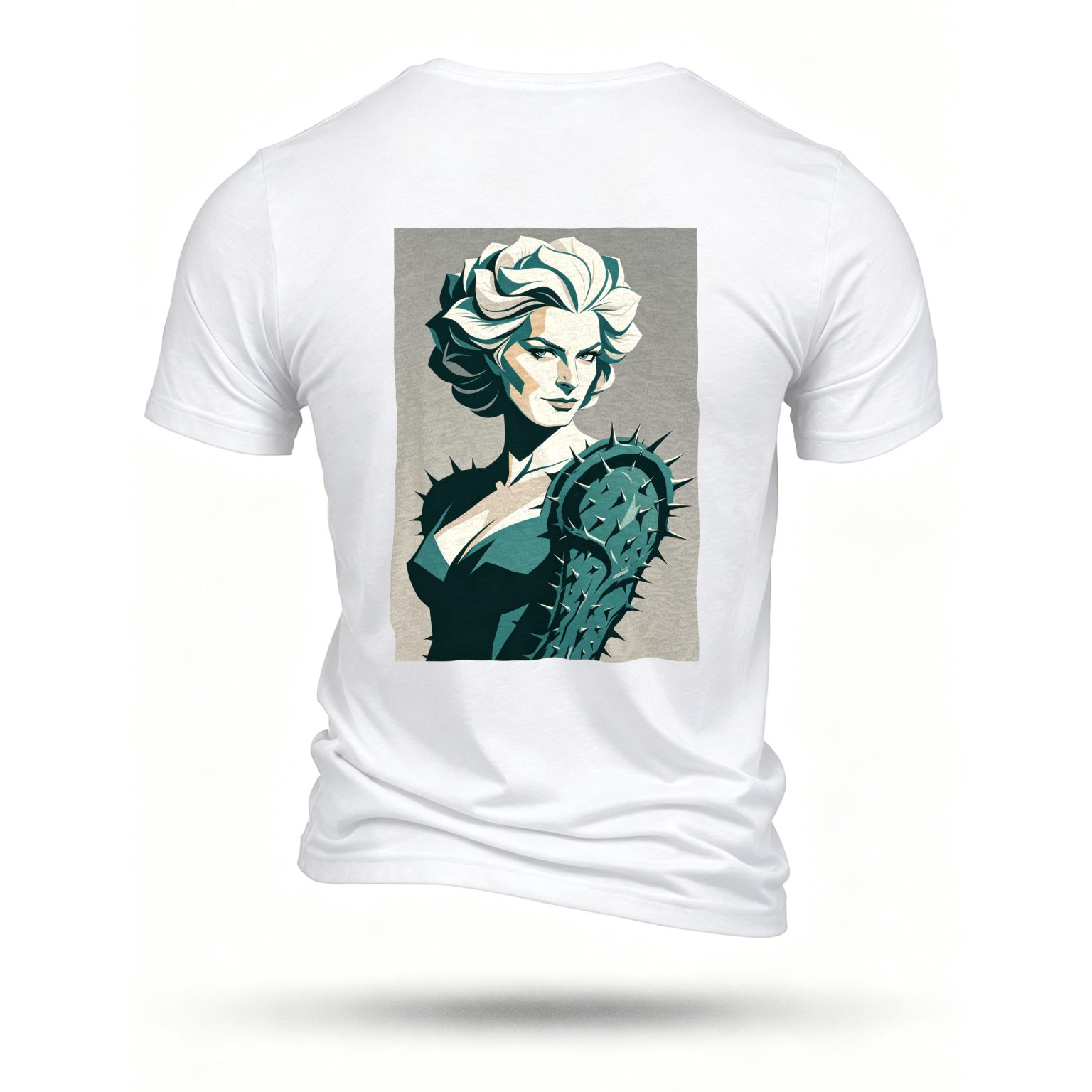 White T-shirt, back print