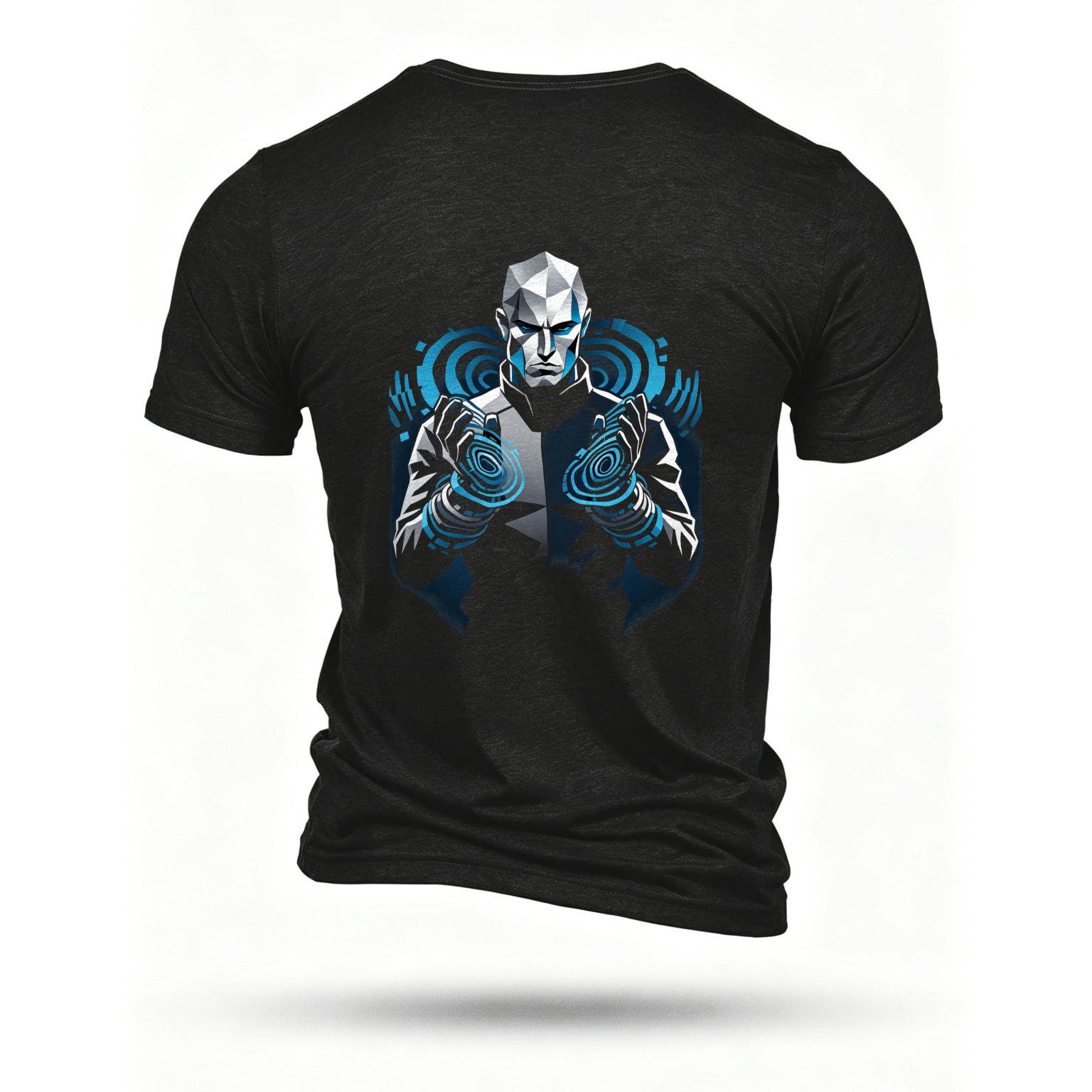 Black T-shirt, back print