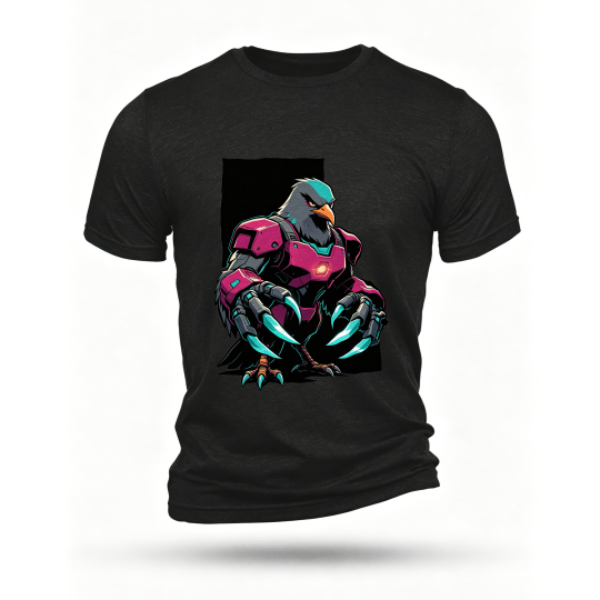 Black T-shirt, front print