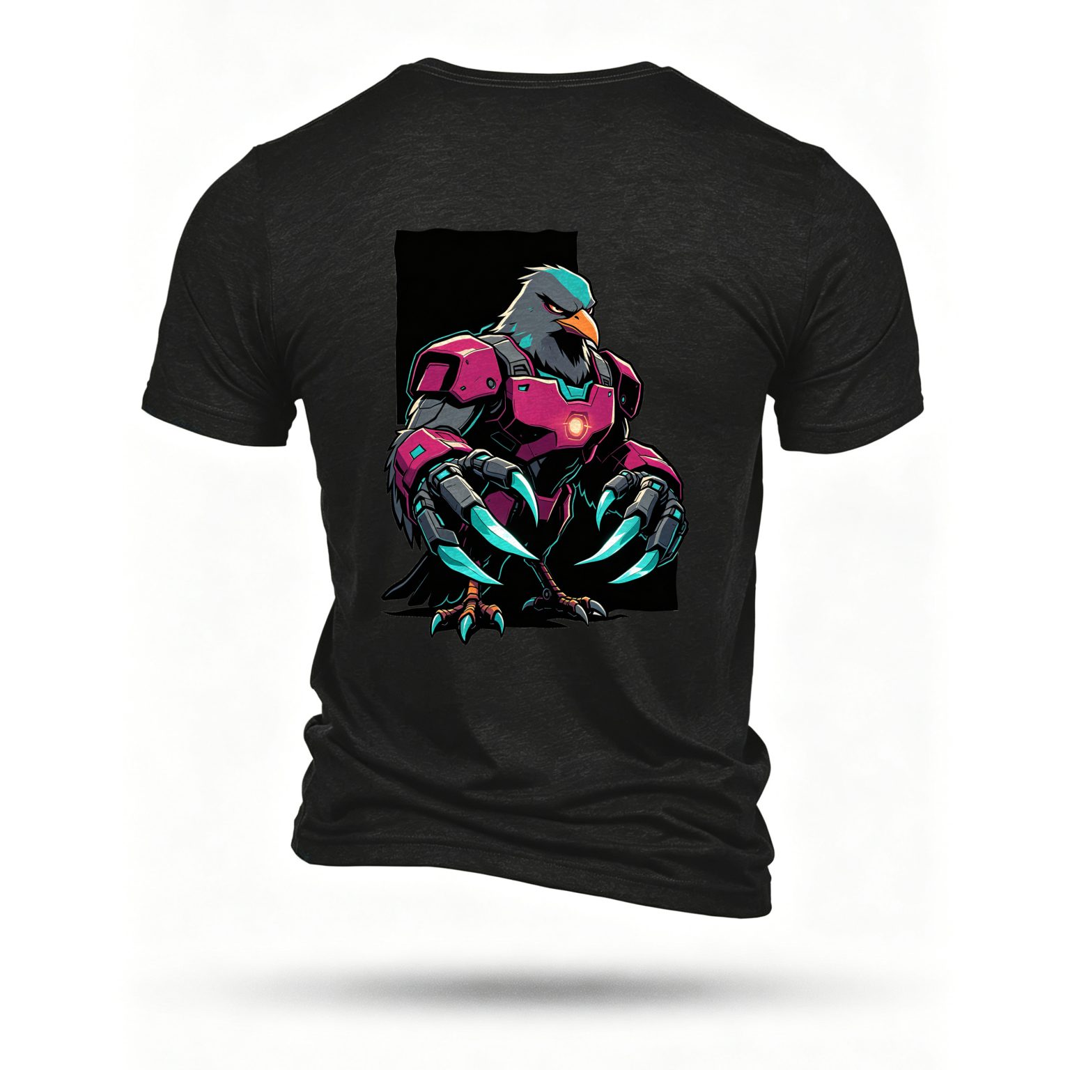 Black T-shirt, back print