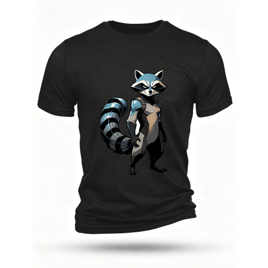 Black T-shirt, front print