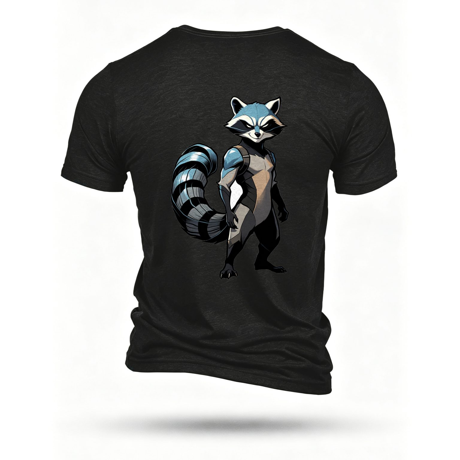 Black T-shirt, back print