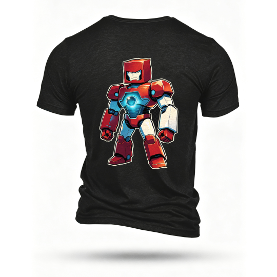 Black T-shirt, back print