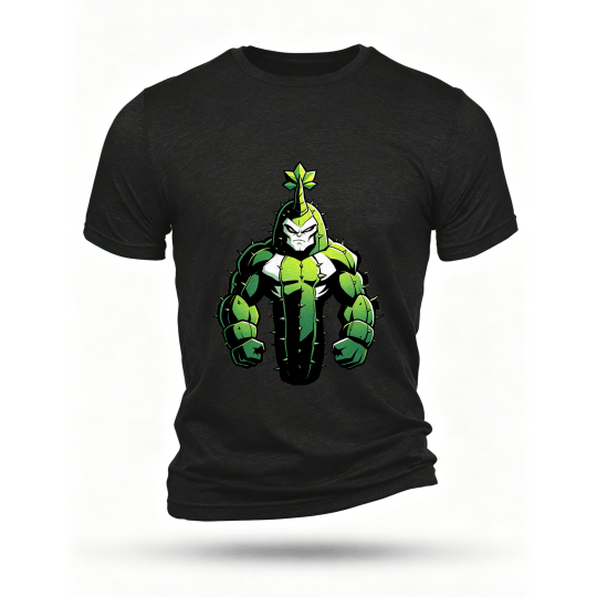 Black T-shirt, front print