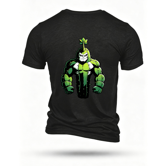 Black T-shirt, back print