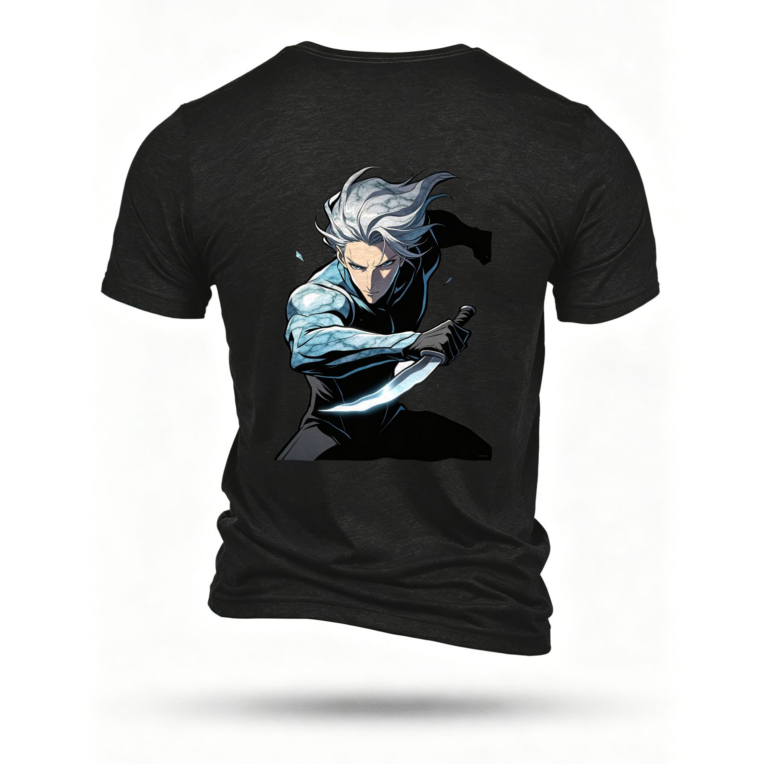 Black T-shirt, back print