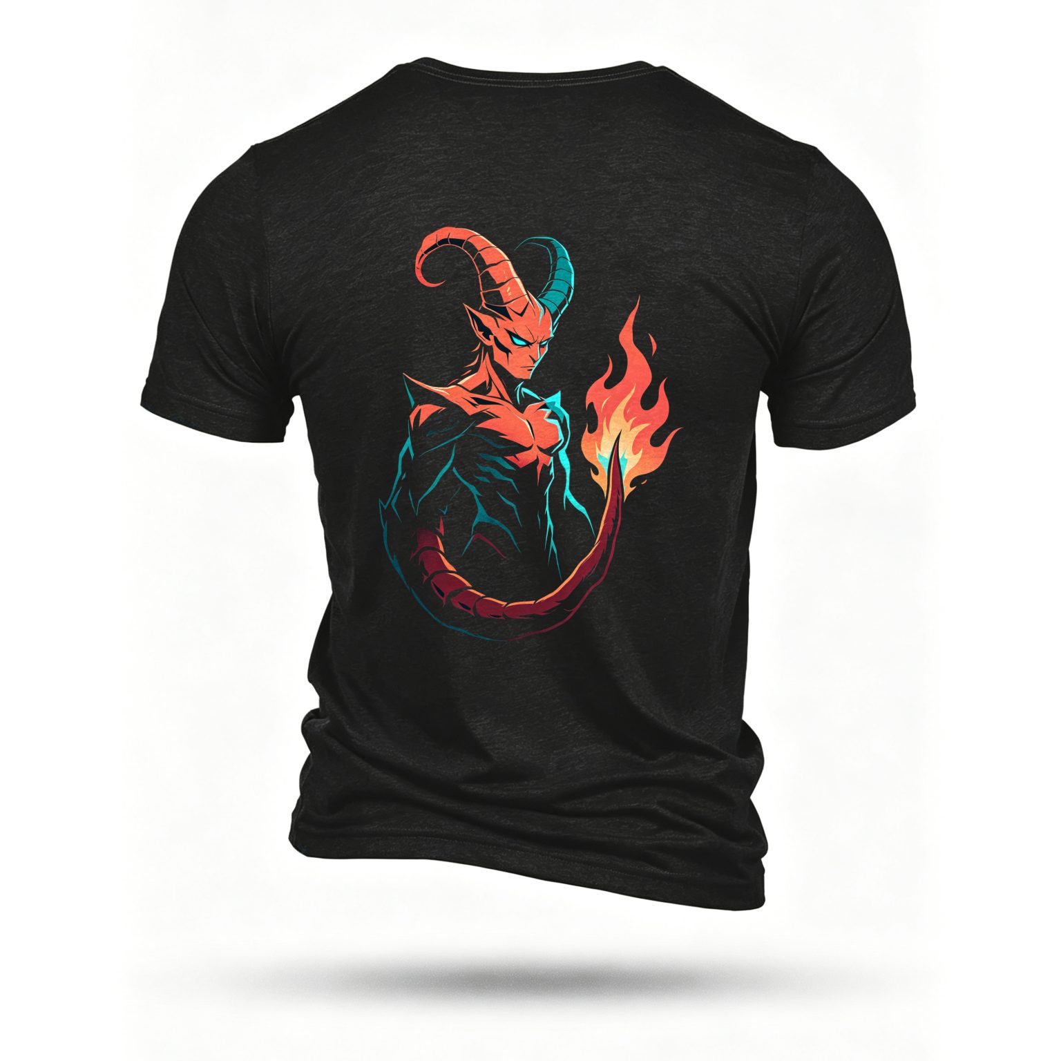 Black T-shirt, back print