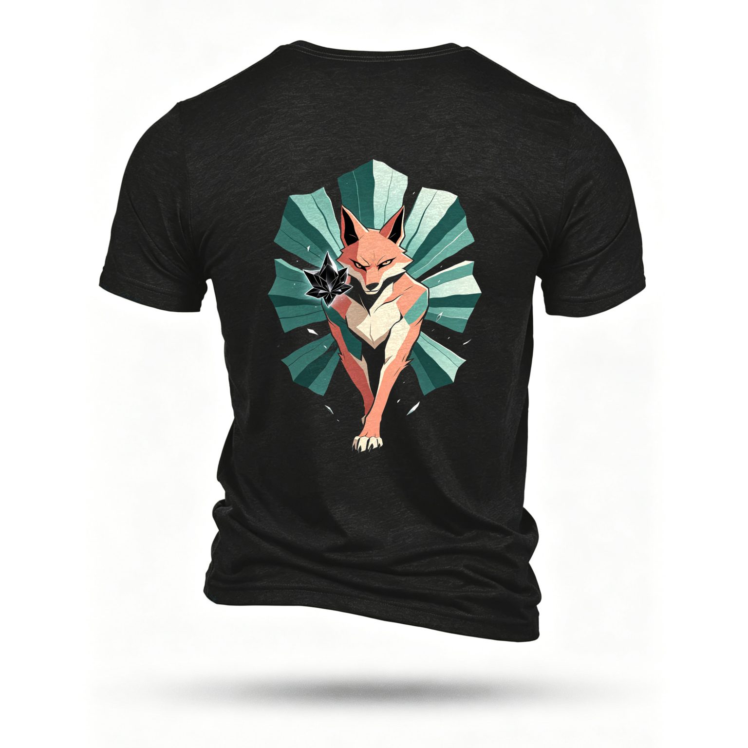 Black T-shirt, back print