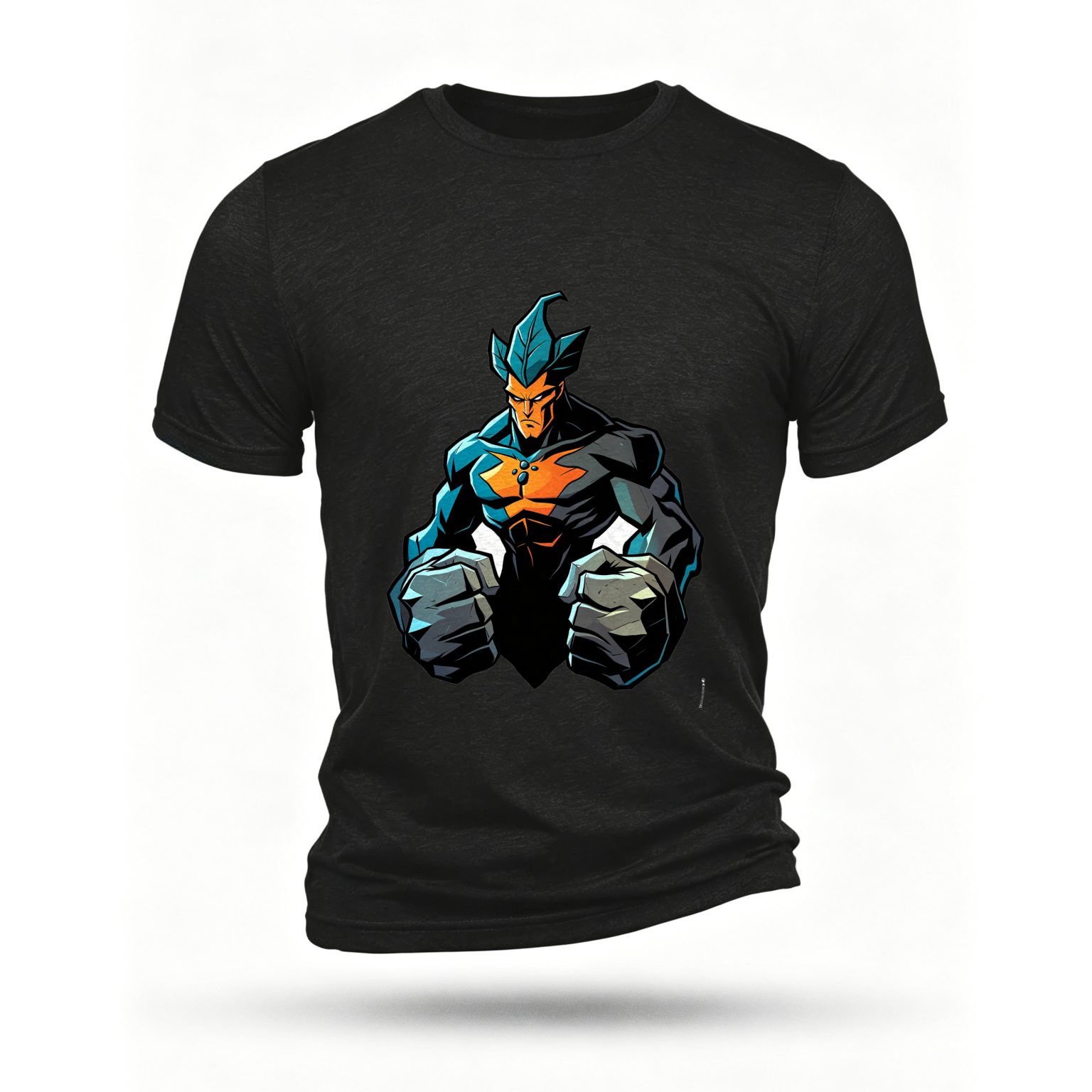 Black T-shirt, front print