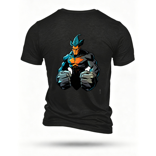 Black T-shirt, back print