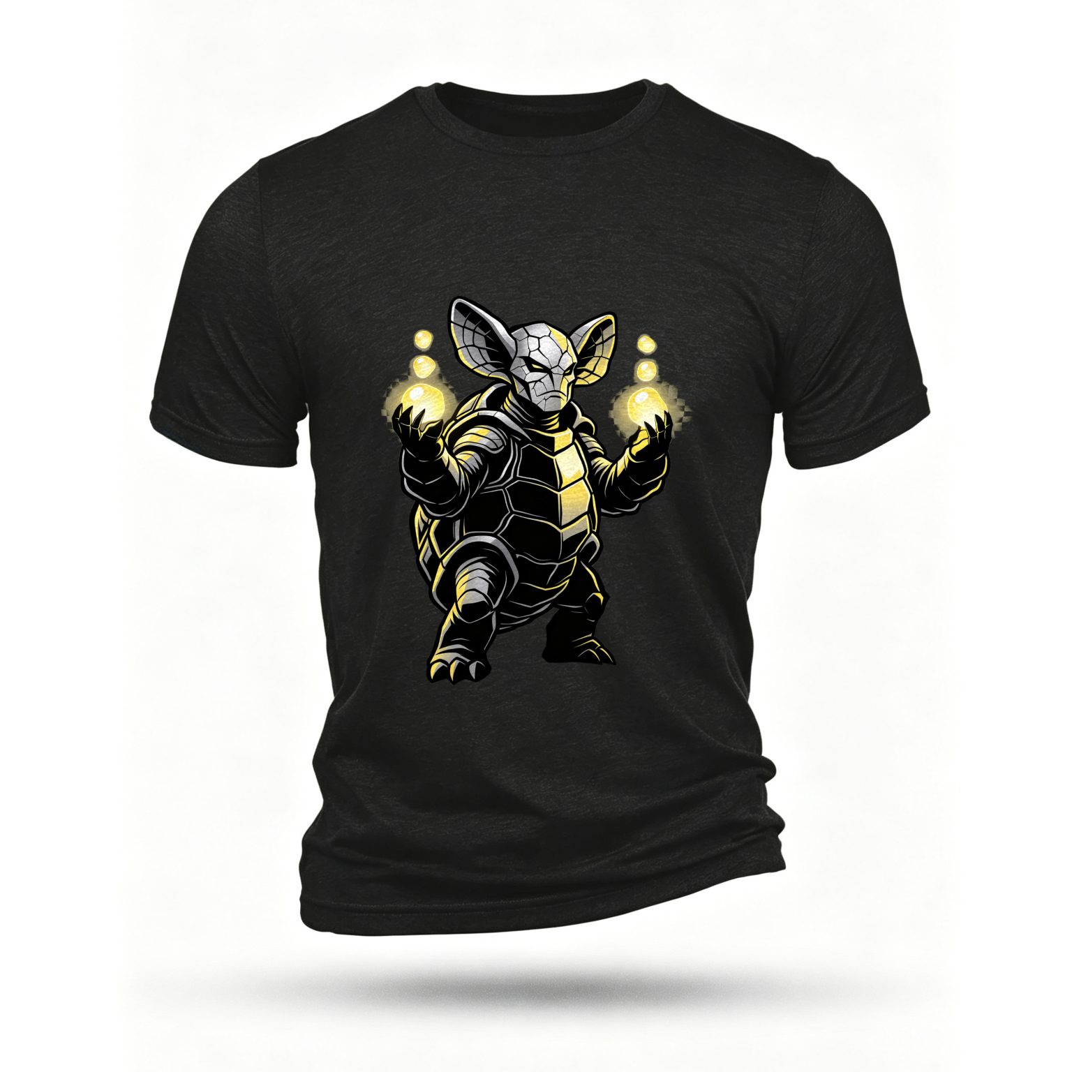 Black T-shirt, front print