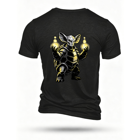 Black T-shirt, back print
