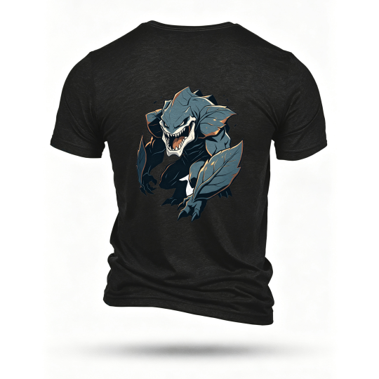Black T-shirt, back print