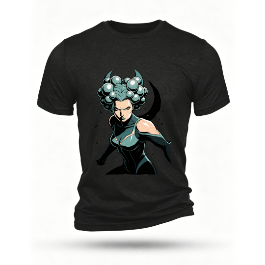 Black T-shirt, front print