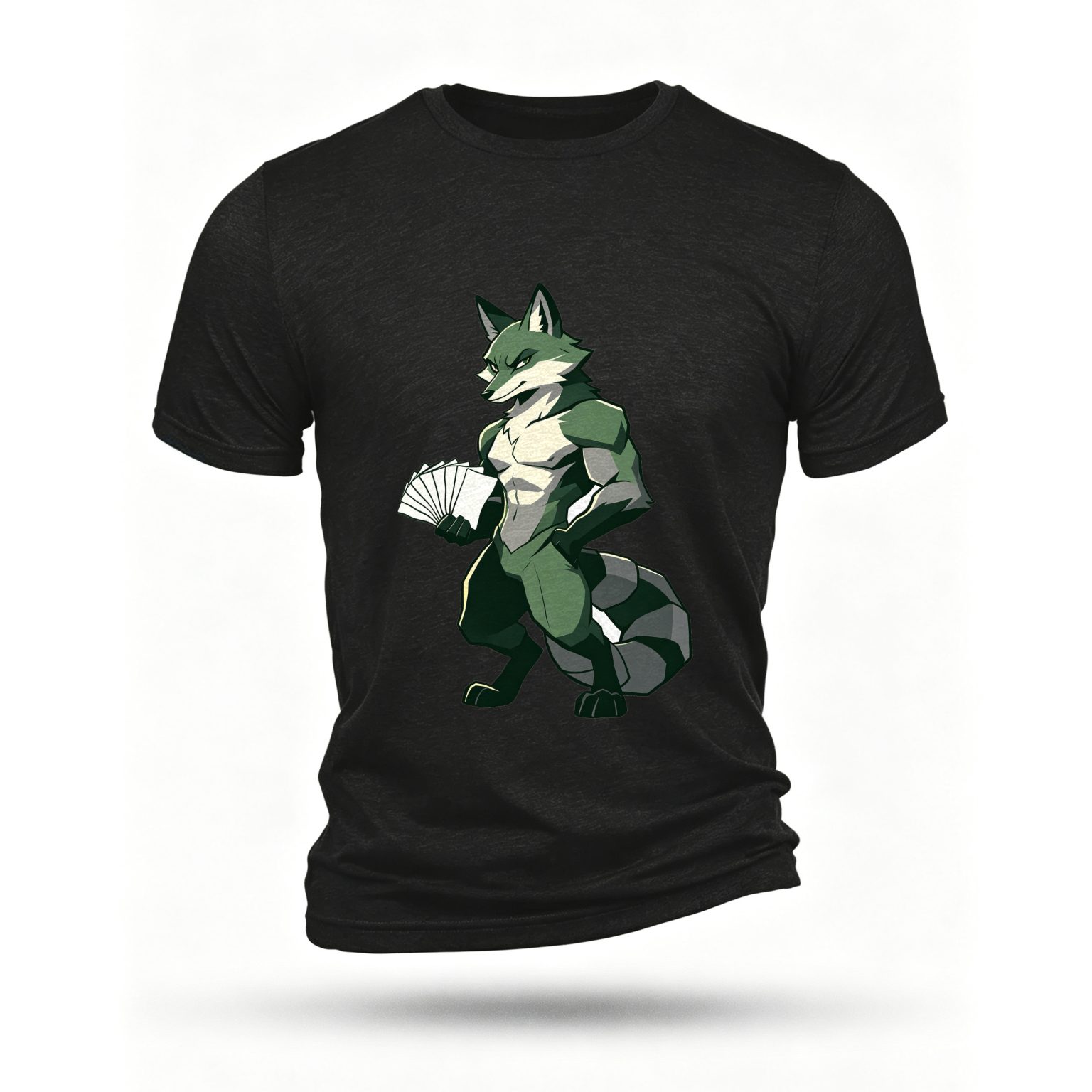 Black T-shirt, front print