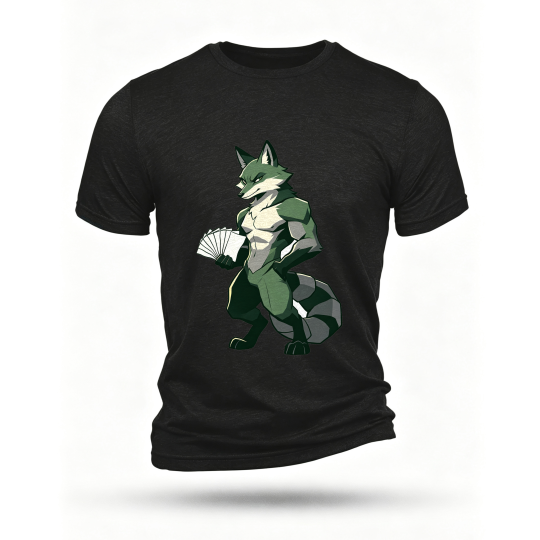 Black T-shirt, front print