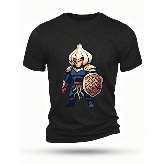 Black T-shirt, front print