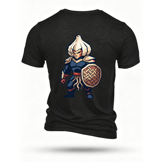 Black T-shirt, back print