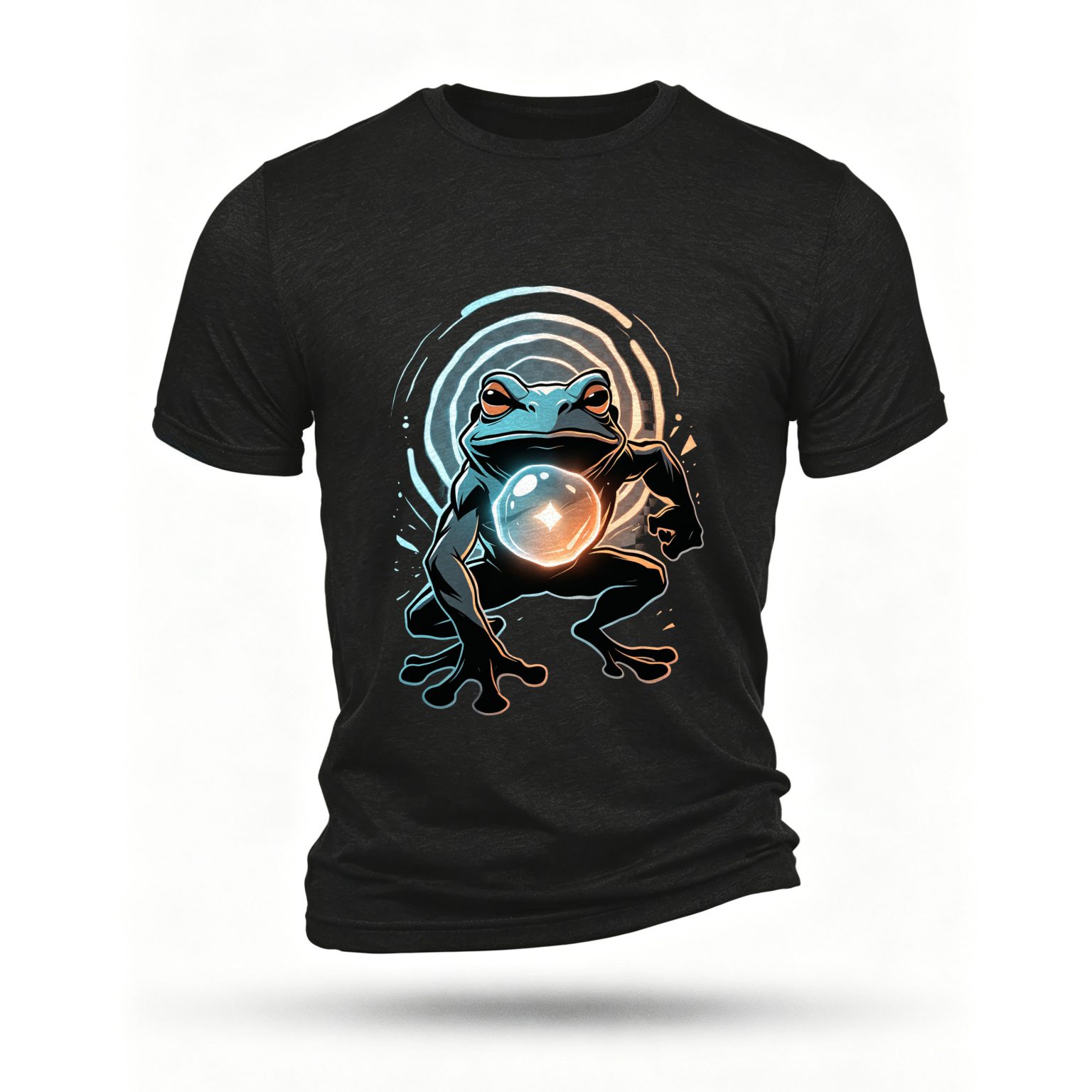 Black T-shirt, front print