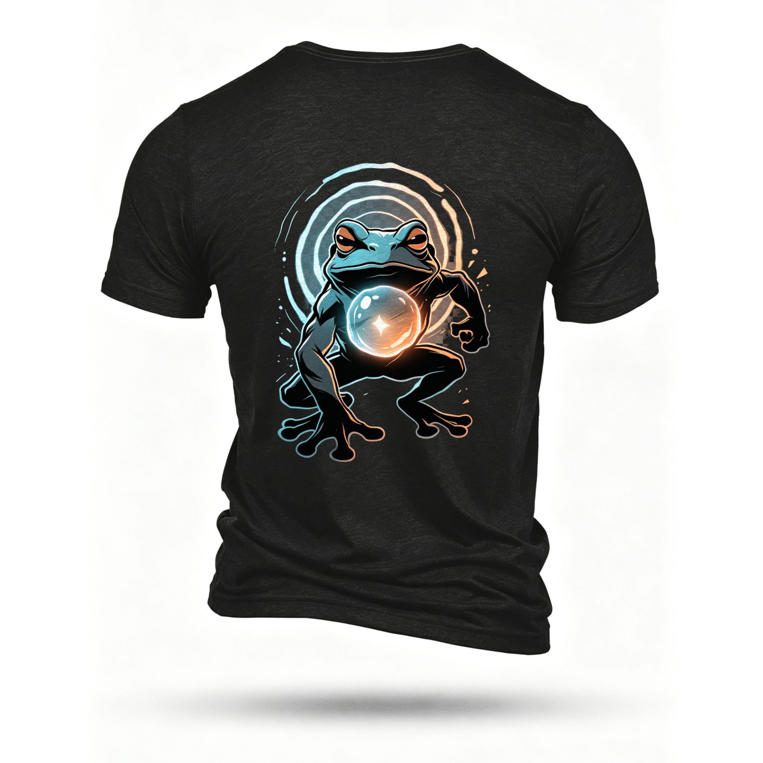 Black T-shirt, back print
