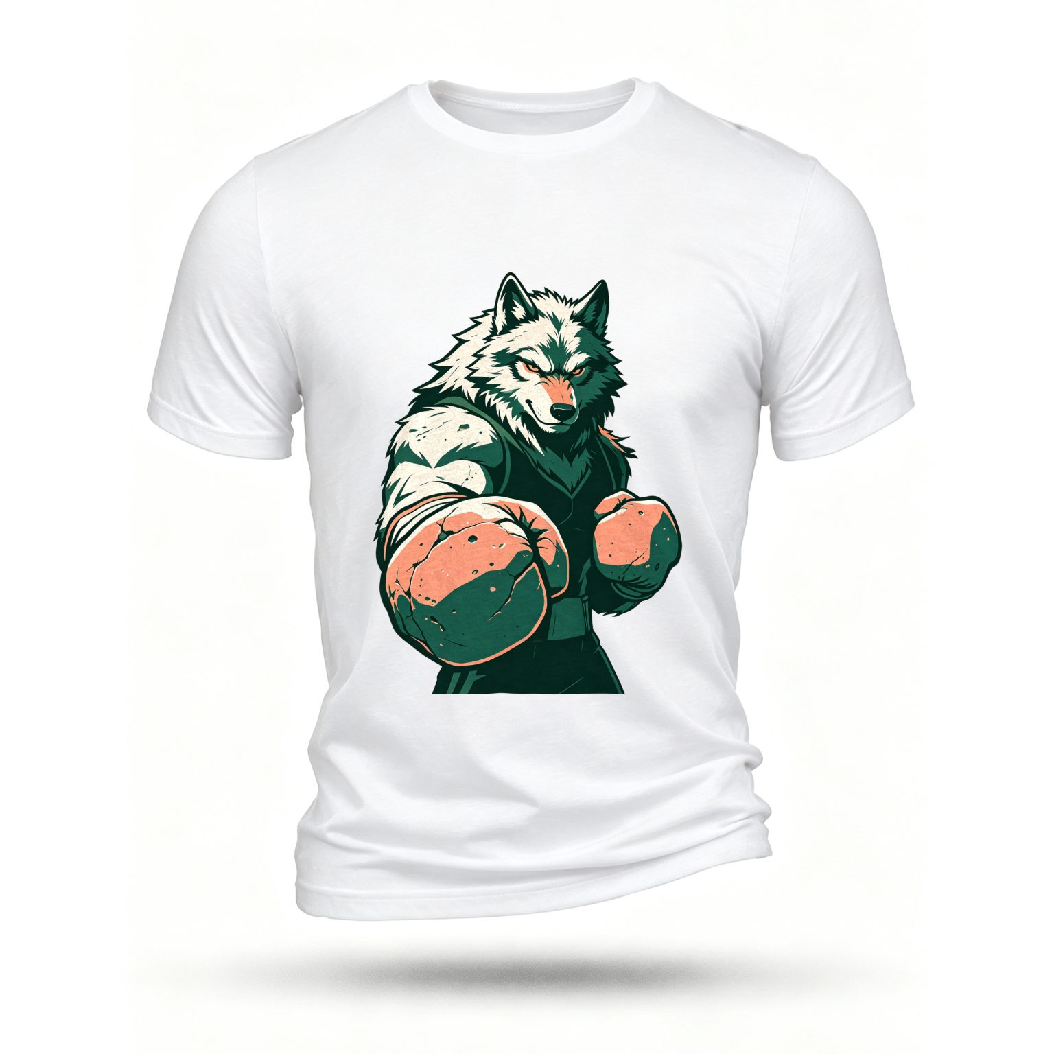 White T-shirt, front print