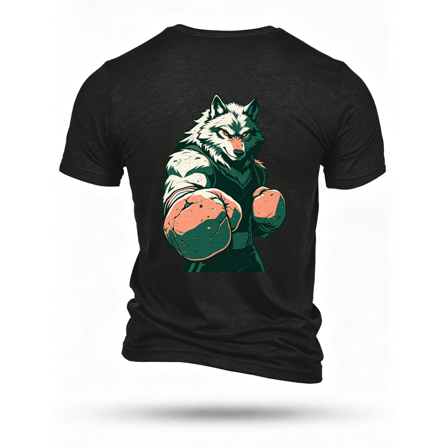 Black T-shirt, back print