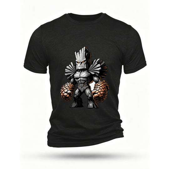 Black T-shirt, front print