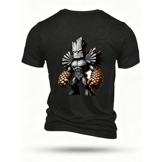 Black T-shirt, back print