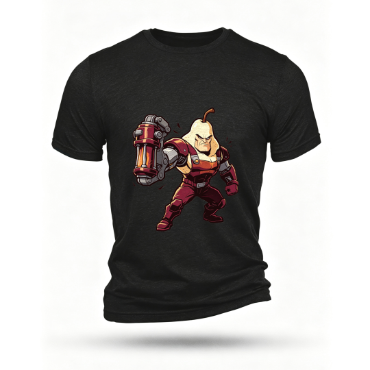 Black T-shirt, front print