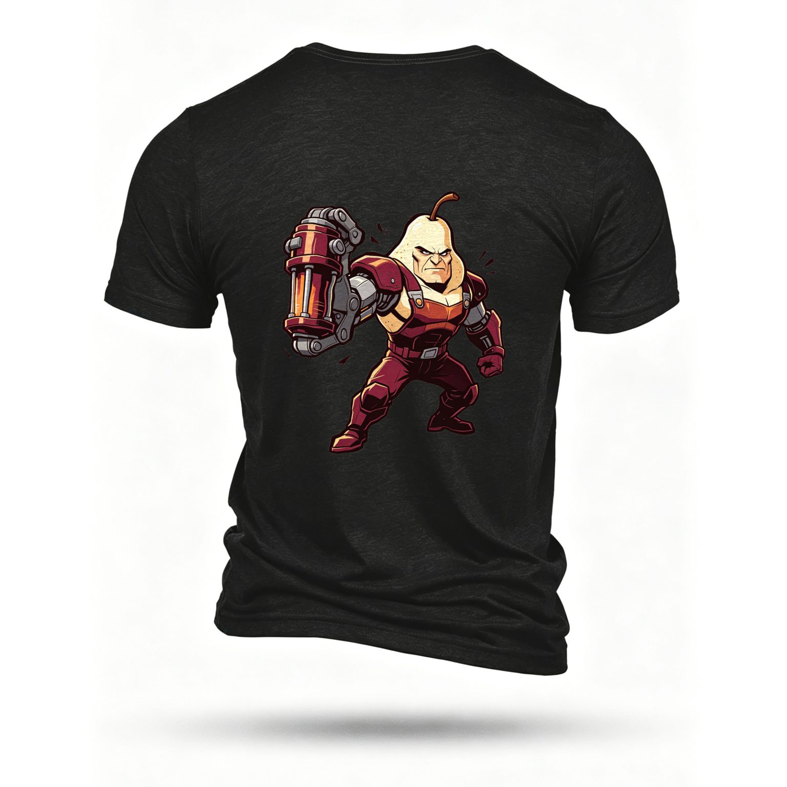 Black T-shirt, back print