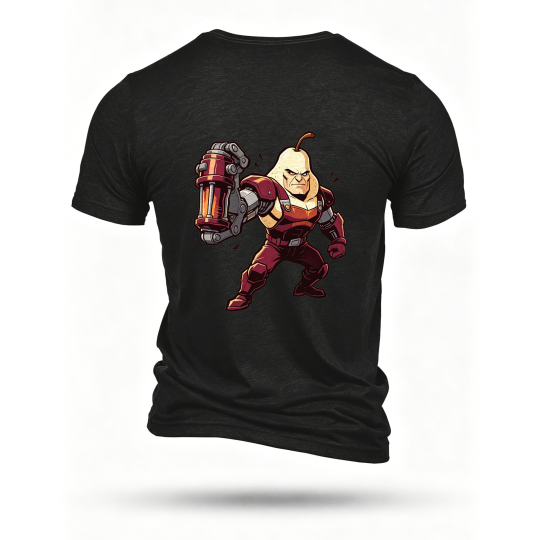 Black T-shirt, back print
