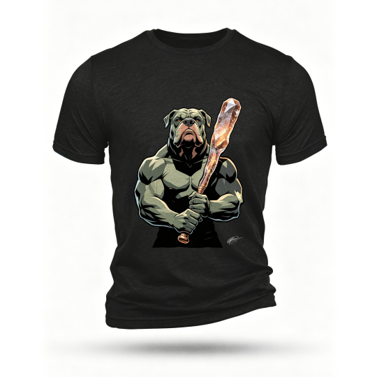 Black T-shirt, front print