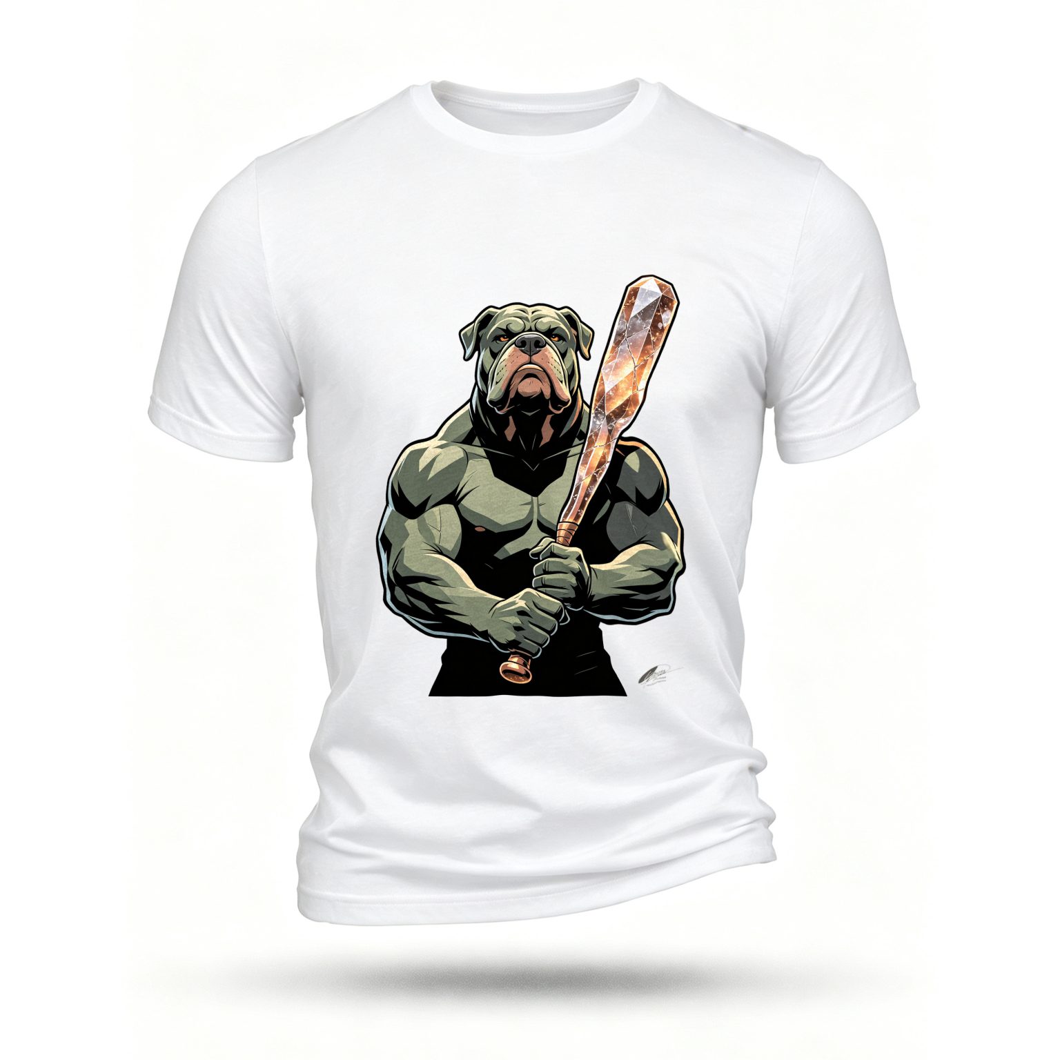 White T-shirt, front print