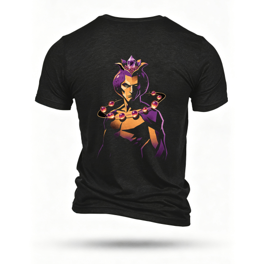 Black T-shirt, back print