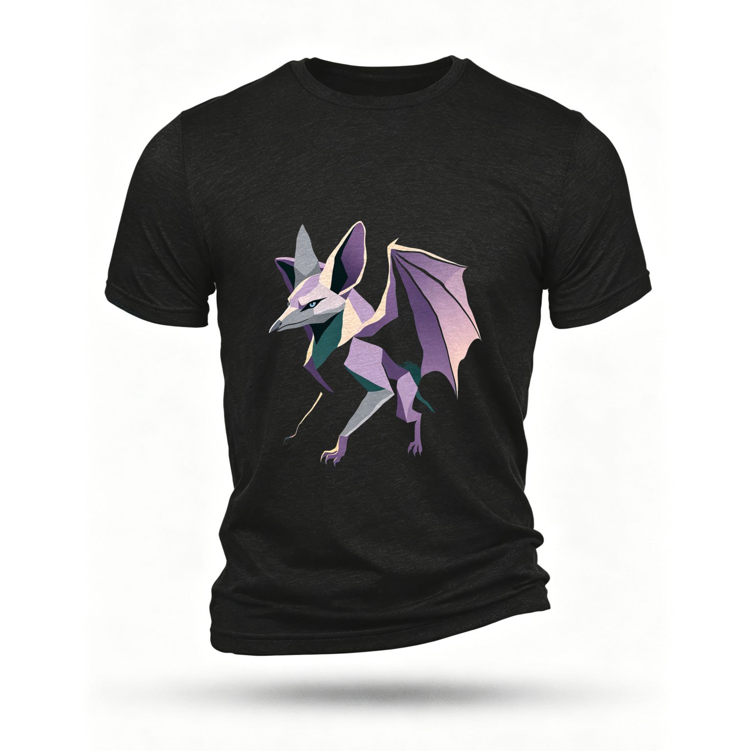 Black T-shirt, front print