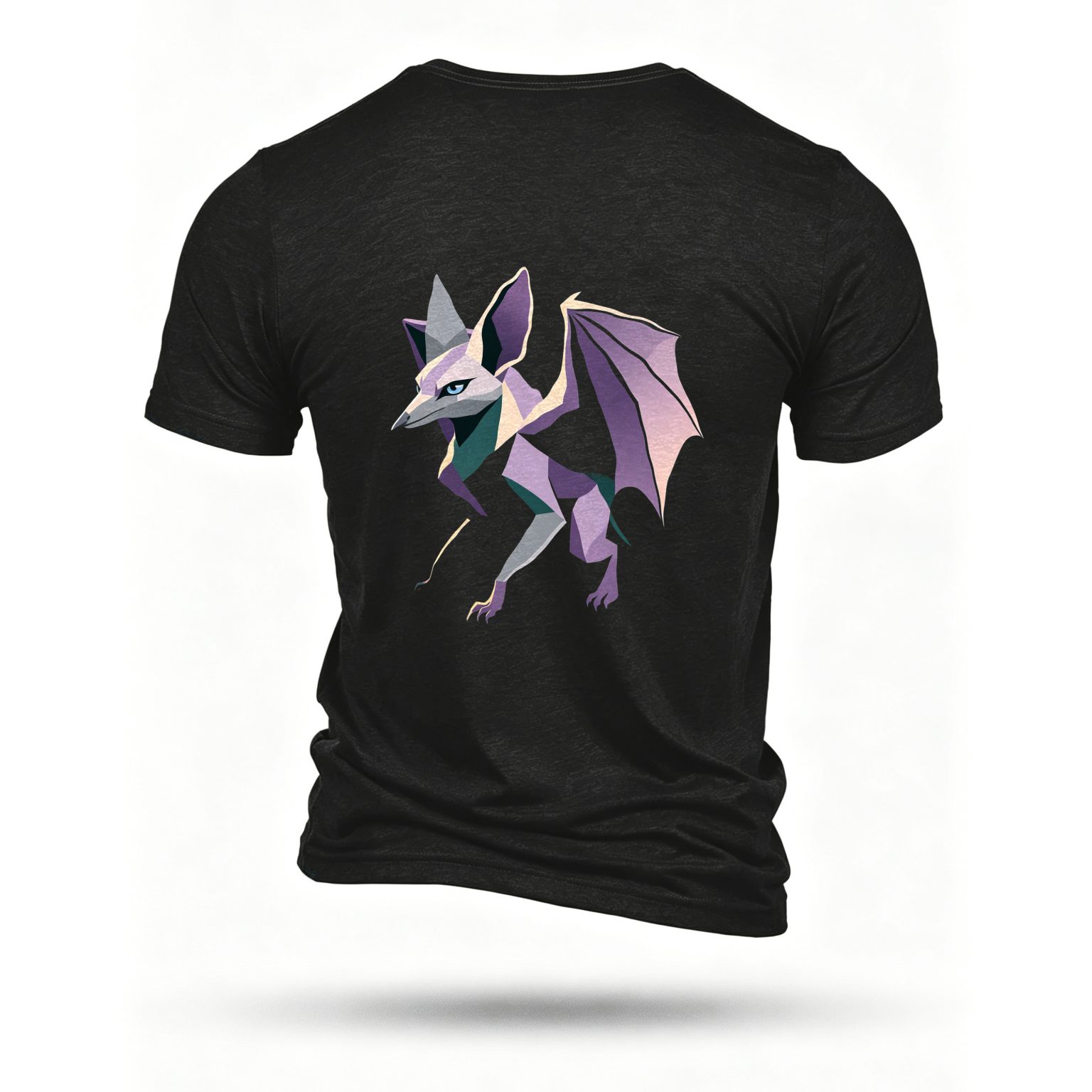 Black T-shirt, back print