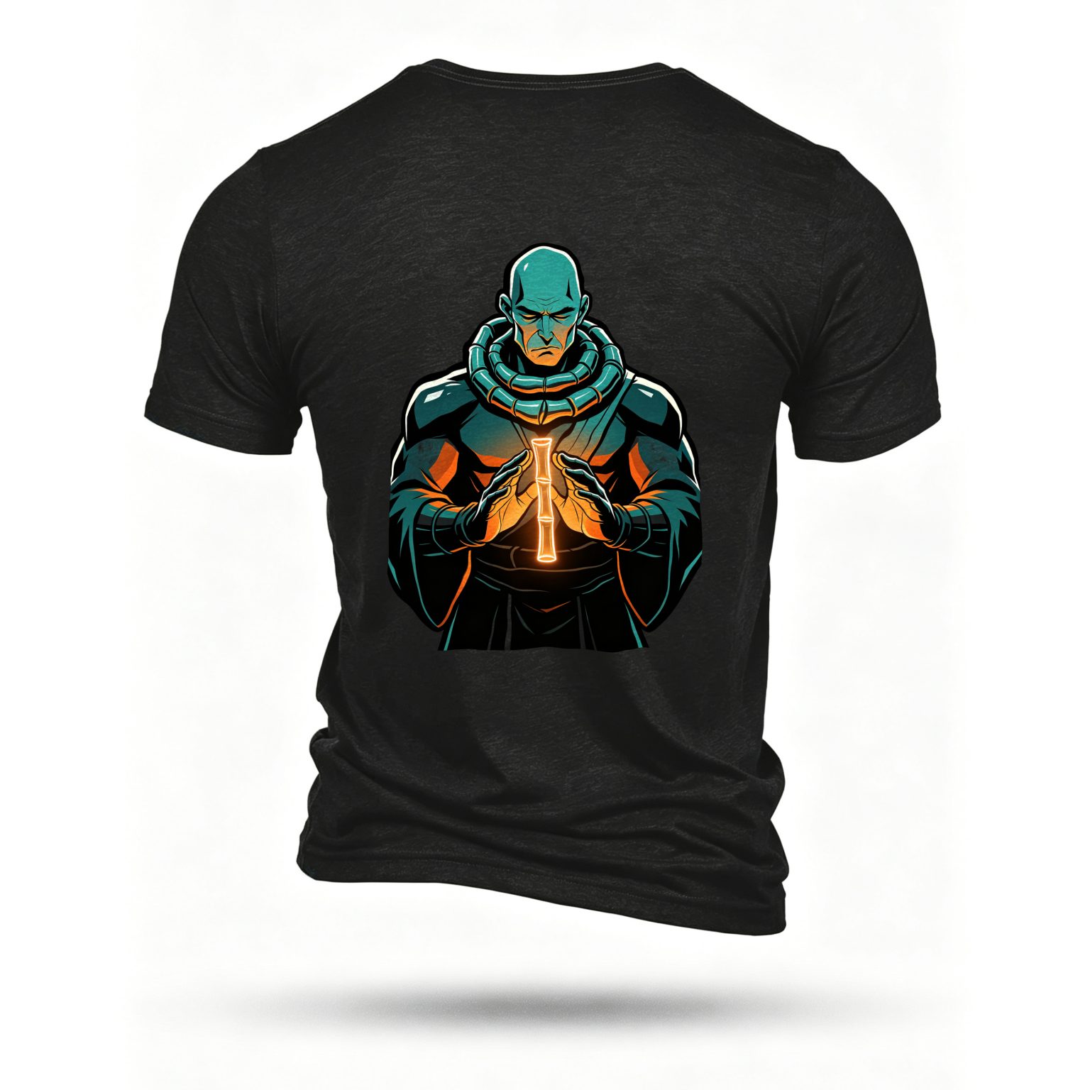 Black T-shirt, back print