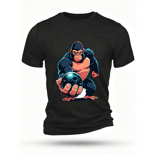 Black T-shirt, front print