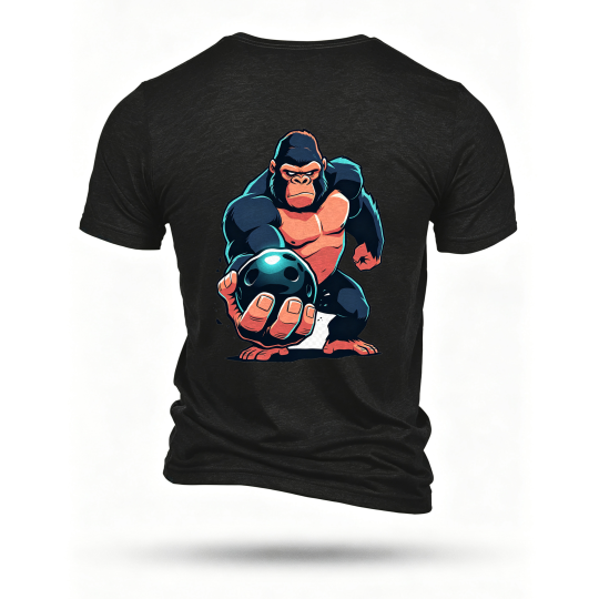 Black T-shirt, back print